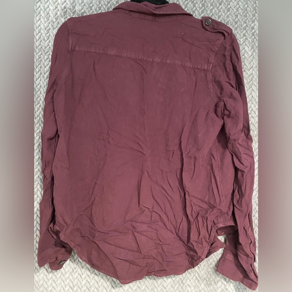 Mudd - Long Sleeve Button Down - Burgundy - Small - Picture 2 of 3